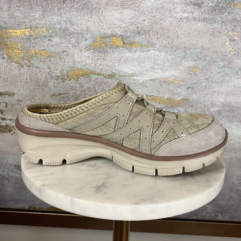 Skechers Relaxed Fit Shoes Womens Size 6 Beige Memory Foam Mule SN 49077 - Picture 5 of 9